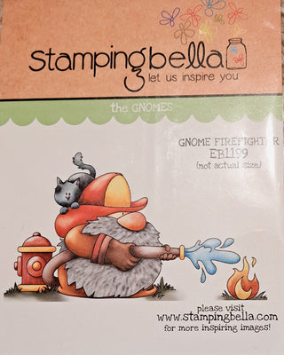 Stamping Bella  - Gnome Firefighter- Rubber Stamp Set