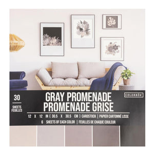 12" x 12" paper pad - Grey Promenade