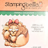 Stamping Bella - Oddball Oz Cowardly Lion - Rubber Stamp Set