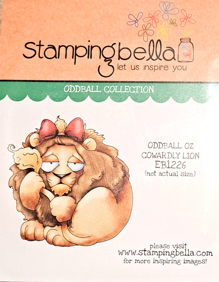 Stamping Bella - Oddball Oz Cowardly Lion - Rubber Stamp Set