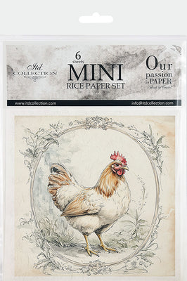 Hens 2 - rice paper set