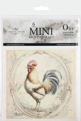Roosters 2 - rice paper set