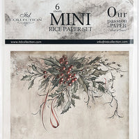 Winter Florals 4 - rice paper set