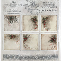 Winter Florals 4 - rice paper set