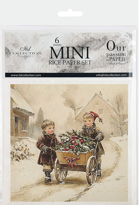 Kids at Winter 8 - rice paper set