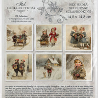 Kids at Winter 8 - rice paper set