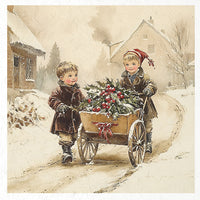 Kids at Winter 8 - rice paper set