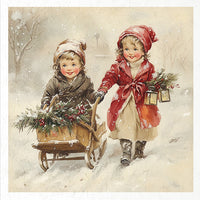 Kids at Winter 8 - rice paper set