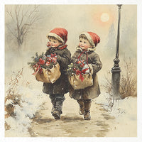 Kids at Winter 8 - rice paper set