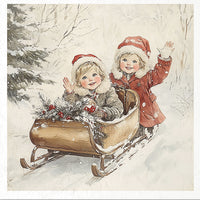 Kids at Winter 7 - rice paper set