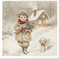 Kids at Winter 7 - rice paper set