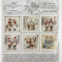 Kids at Winter 6 - rice paper set