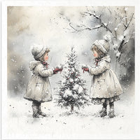 Kids at Winter 5 - rice paper set