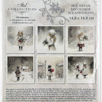 Kids at Winter 4 - rice paper set