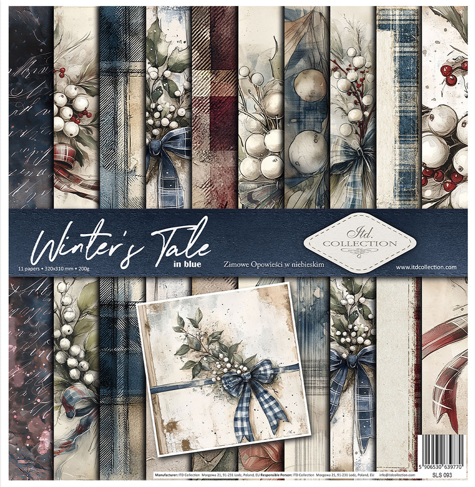 11.8" x 12.1" paper pad - Winter's Tale in Blue