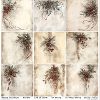 11.8" x 12.1" paper pad - Winter's Tale in Red