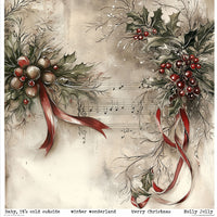 11.8" x 12.1" paper pad - Winter's Tale in Red