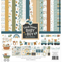 12" x 12" paper pad - Special Delivery Baby Boy