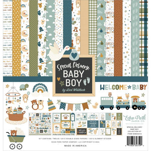12" x 12" paper pad - Special Delivery Baby Boy