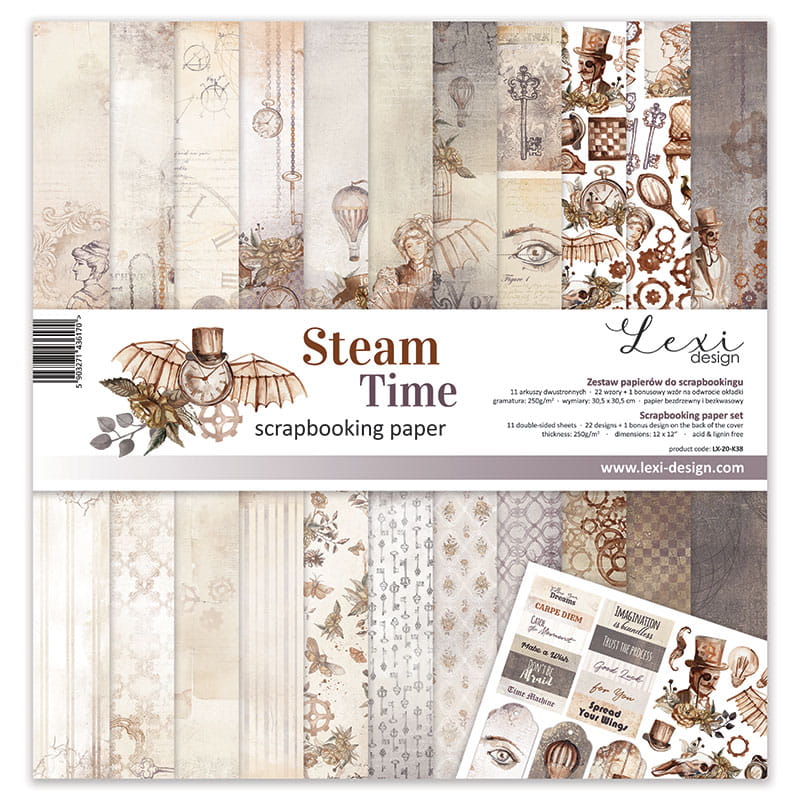 12" x 12" paper pad - Steam Time