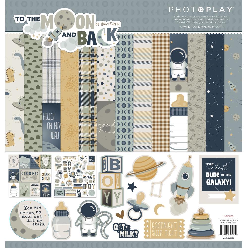 12" x 12" paper pad - To The Moon And Back