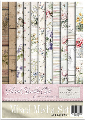Floral Shabby Chic -  Mixed media set