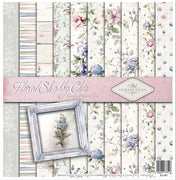 11.8" x 12.1" paper pad - Floral Shabby Chic