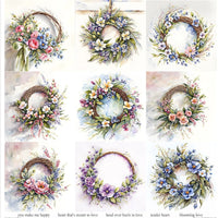 11.8" x 12.1" paper pad - Spring Wreath