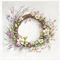 Spring Wreath 1 - rice paper set