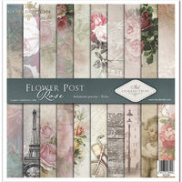 11.8" x 12.1" paper pad - Flower Post - Rose