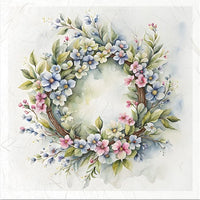 Spring Wreath 3 - rice paper set