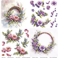 11.8" x 12.1" paper pad - Spring Wreath