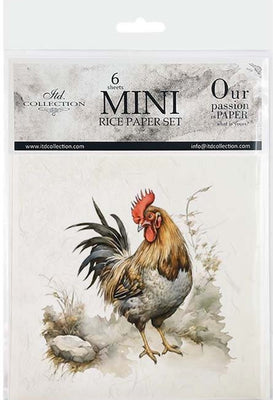 Roosters 1 - rice paper set