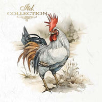 Roosters 1 - rice paper set