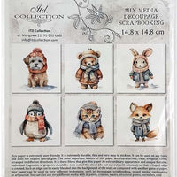 Winter Fun Animals 1 - rice paper set