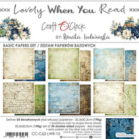 8" x 8" paper pad - Lovely When You Read Backgrounds