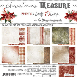 8" x 8" paper pad - Christmas Treasure Backgrounds
