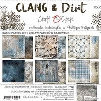 8" x 8" paper pad - Clang & Dirt Backgrounds