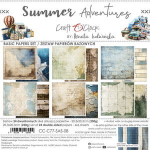 8" x 8" paper pad - Summer Adventures Backgrounds