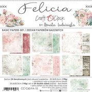8" x 8" paper pad - Felicia Backgrounds
