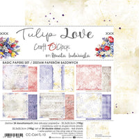 8" x 8" paper pad - Tulip Love Backgrounds