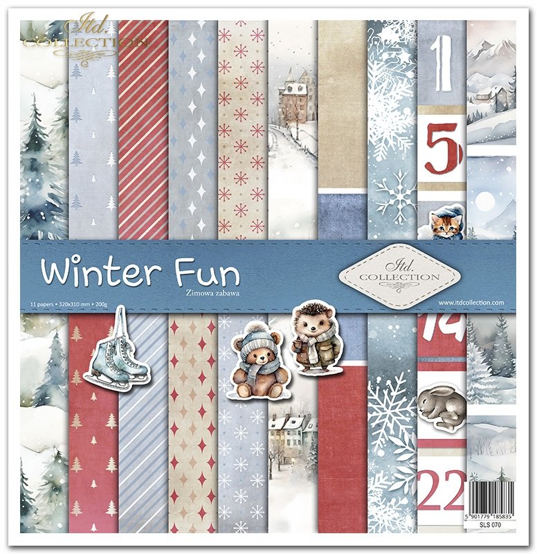 11.8" x 12.1" paper pad - Winter Fun