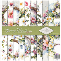 11.8" x 12.1" paper pad - Spring Wreath