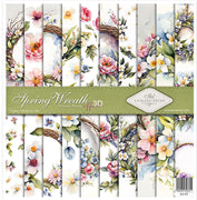 11.8" x 12.1" paper pad - Spring Wreath