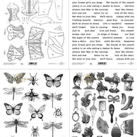A4 transparent foil set - various designs