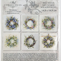 Spring Wreath 3 - rice paper set