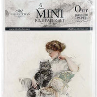 Retro Portraits with Cats - rice paper set