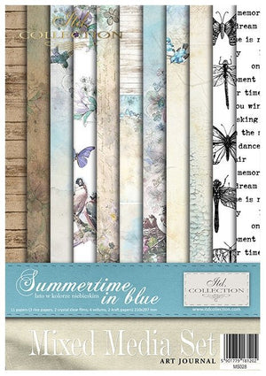 Summertime in Blue -  Mixed media set