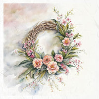 Spring Wreath 1 - rice paper set