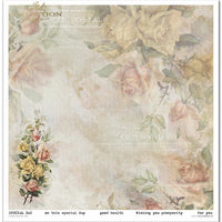 11.8" x 12.1" paper pad - Flower Post - Rose